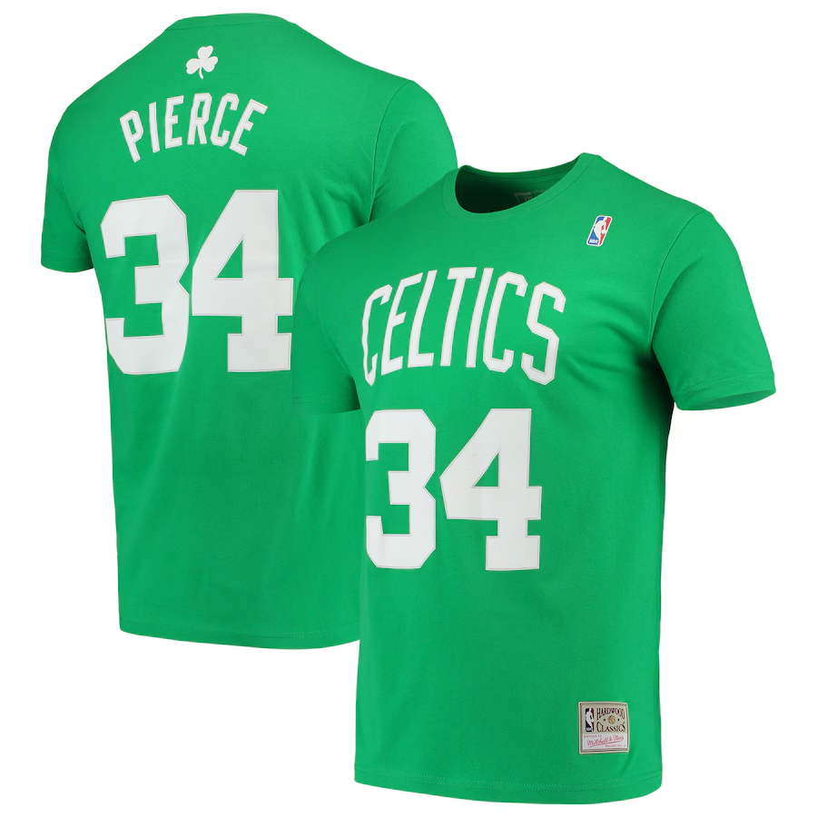 Men NBA Boston Celtics 34 Pierce green T shirt
